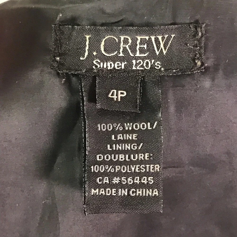 J‎ CREW DARK GREY WOOL SLEEVELESS SHEATH DRESS